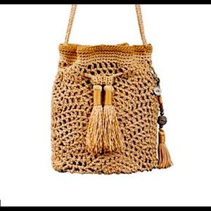 The Sak Sayulita Crocheted Mini Drawstring Handbag Final discount